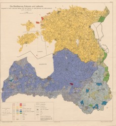 Этнографическая карта Латвии и Эстонии, 1940 г.