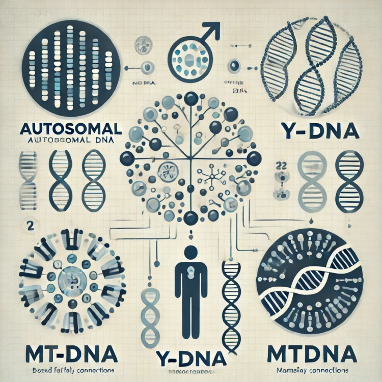Основные типы ДНК-тестов для генеалогии